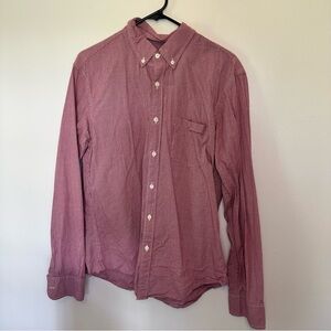 J. Crew Factory Men’s Button Down. Red and white checked. Large